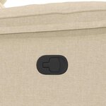 vidaXL Fauteuil de massage inclinable Crème Tissu