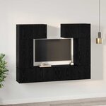 vidaXL Ensemble meuble TV 6 Pièces Chêne noir 80 x 30 x 30 cm
