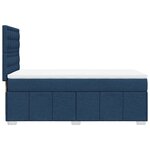 vidaXL Sommier à lattes de lit avec matelas Bleu 100x200 cm Tissu