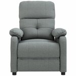 vidaXL Fauteuil de massage Gris foncé Tissu