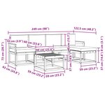 vidaXL Ensemble de canapés d'extérieur 6 pc Blanc et crème