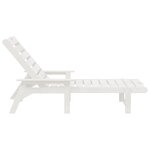 vidaXL Chaises longues 2 Pièces blanches 162x53x98.5 cm HDPE