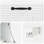 vidaXL Meuble TV mural Montage mural Blanc brillant 59 5 x 41 x 30 cm