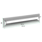Entrée de boîte aux lettres en acier inoxydable pour porte  mur  C-611  32 5 x 3 cm
