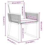 vidaXL Ensemble de salle à manger pour jardin 7 Pièces Noir Poly rotin