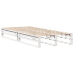 vidaXL Cadre de lit sans matelas blanc 75x190 cm bois de pin massif