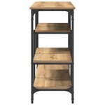 vidaXL Table Console avec étagère chêne artisanal 100 x 35 x 75 cm