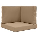 vidaXL Coussin de canapé d'extérieur Polyester Taupe 60 x 60 cm