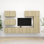 vidaXL Ensemble de meuble TV 6 Pièces Chêne sonoma Bois d'ingénierie