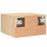 vidaXL Tables de chevet murales 2 Pièces chêne sonoma 35x35x20 cm