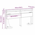vidaXL Tête de lit de rangement Chêne marron 180 cm Bois d'ingénierie