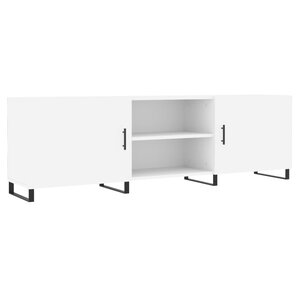 vidaXL Meuble TV blanc 150x30x50 cm bois d'ingénierie