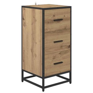 vidaXL Buffet chêne artisanal 35.5 x 35 x 76 cm Bois d'ingénierie