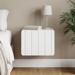 vidaXL Cabinet de chevet mural avec tiroir Blanc 33 x 34 5 x 24 cm