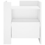 vidaXL Table de chevet blanc 45x50x50 cm bois d’ingénierie