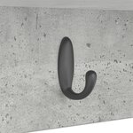 vidaXL Porte-manteau mural avec étagère Montage mural avec stockage Gris béton 50 x 16 x 26 cm