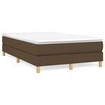 vidaXL Cadre de lit Marron foncé 120x200 cm Tissu