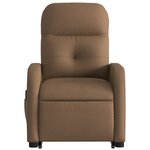 vidaXL Fauteuil de massage inclinable Marron Tissu