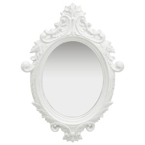 vidaXL Miroir mural style château 56x76 cm Blanc
