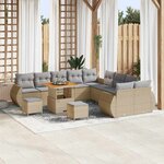 vidaXL Ensemble de canapé de jardin 13 Pièces beige et gris clair