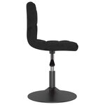 vidaXL Chaise pivotante de salle à manger Noir Velours