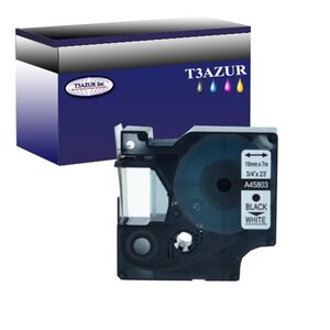 DYMO D1 45803 RUBAN MARQUEUR GÉNÉRIQUE NOIR / BLANC S0720830- 19 mm * 7 m