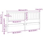 vidaXL Tête de lit capitonnée Marron 180 cm Pin massif