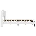 vidaXL Cadre de lit avec tête de lit Blanc 140 x 190 cm Simili cuir