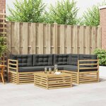 vidaXL Ensemble de canapés d'extérieur avec coussin 5 Pièces