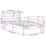 vidaXL Cadre de lit et tête de lit sans matelas cire marron 100x200 cm