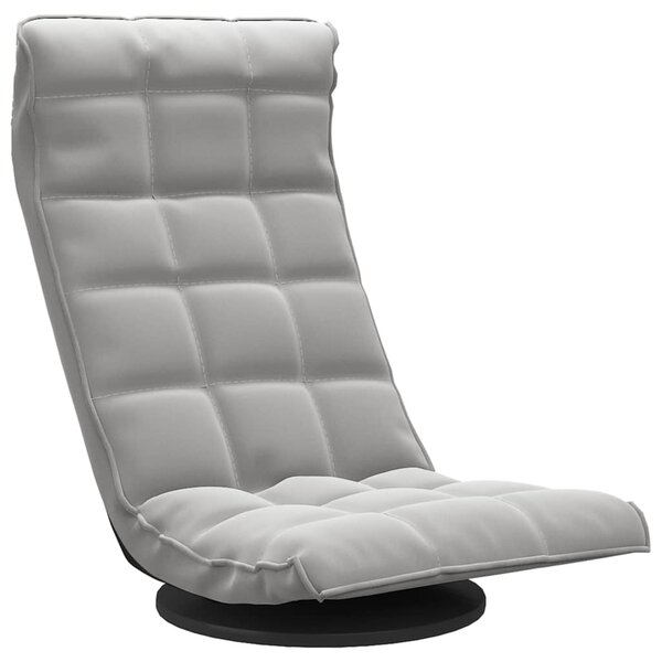 vidaXL Chaise de sol pivotante Gris clair Velours