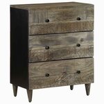 vidaXL Buffet gris clair 60x33 5x75 cm bois de manguier massif