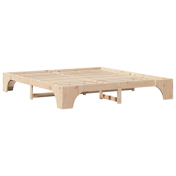 vidaXL Cadre de lit Pin massif 207 x 187 x 30 cm Bois massif en pin