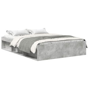 vidaXL Cadre de lit sans matelas gris béton 140x200 cm