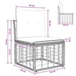 vidaXL Unité de canapé sans accoudoir modulable pour extérieur Naturel