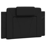 vidaXL Cadre de lit avec lumières LED noir 90x200 cm similicuir