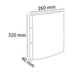 Classeur rembordé polypropylène 2 anneaux 30mm A4 Dos de 40 mm Vert Foncé EXACOMPTA