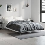 vidaXL Cadre de lit sans matelas gris béton 120x190 cm