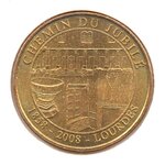 Mini médaille monnaie de paris 2008 - chemin du jubilé de lourdes