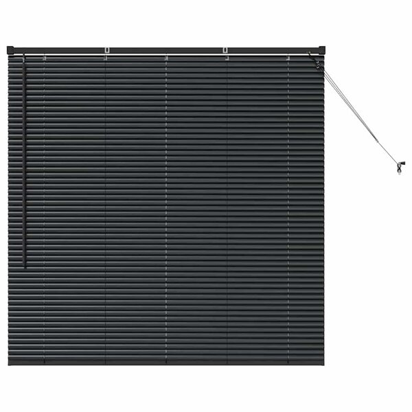 vidaXL Store de Fenêtre avec des rideaux Autre Noir 80 x 130 cm Aluminium