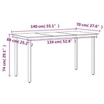 vidaXL Ensemble à manger de jardin avec coussins 7 Pièces Noir