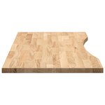 vidaXL Dessus de bureau non traité bois massif de chêne rectangulaire