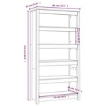 vidaXL Bibliothèque Noir 80x35x154 cm Bois de pin massif