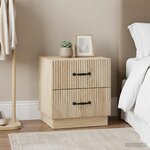 vidaXL Cabinet de chevet 2 Pièces Chêne Sonoma 43 x 34 5 x 44 5 cm