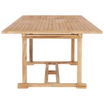 vidaXL Table de jardin extensible 150-200x100x75 cm Teck solide