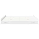 vidaXL Cadre de lit avec rangement avec tête de lit Blanc 200 x 200 cm