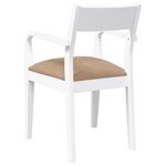 vidaXL Chaises à manger coussins 2 Pièces blanc bois massif caoutchouc