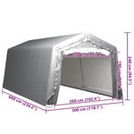 vidaXL Tente de rangement 300x600 cm Acier Gris