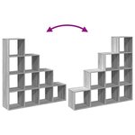 vidaXL Étagère séparatrice de pièce 4 niveaux sonoma gris