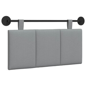 vidaXL Tête de lit suspendue Gris clair tissu